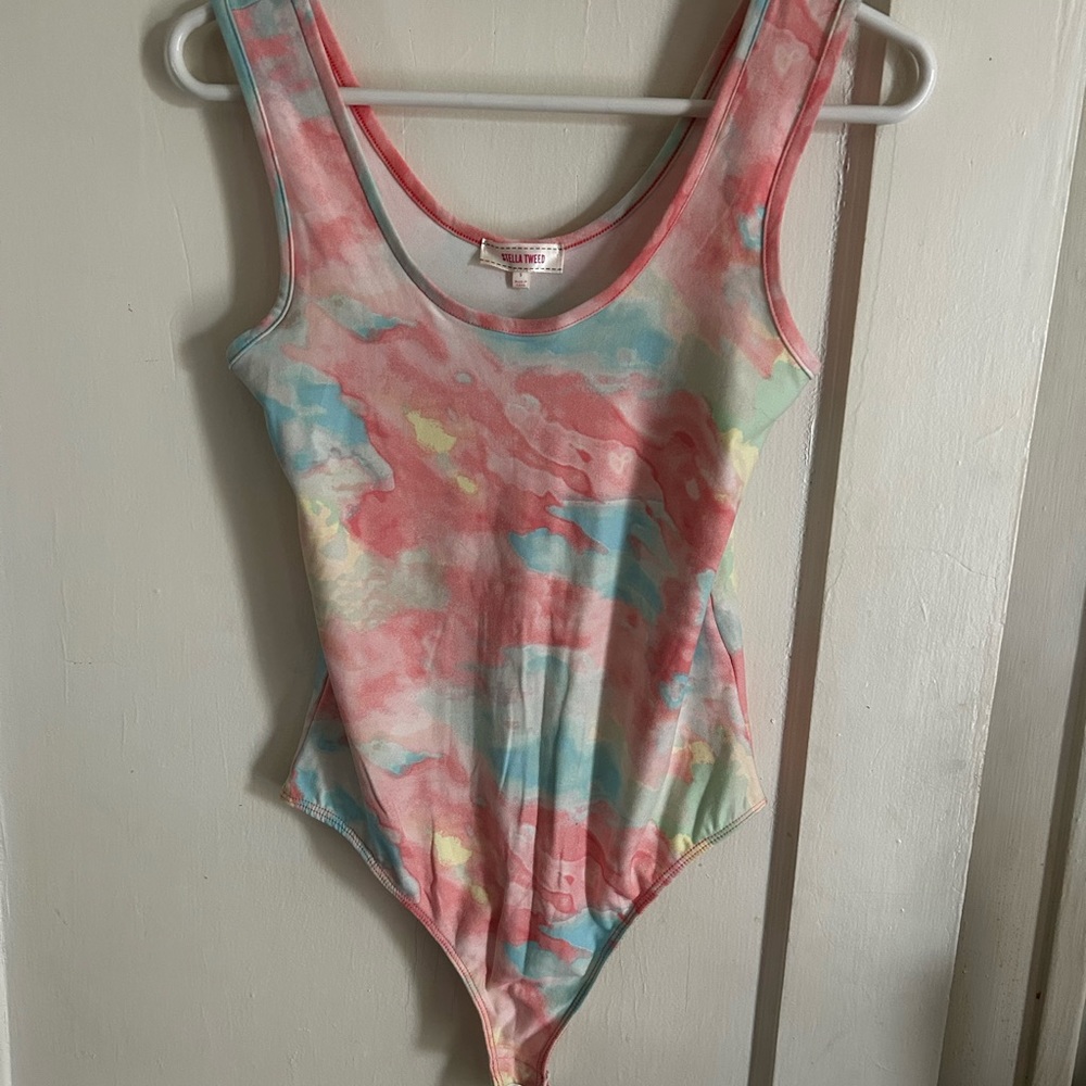 Bundle of 2 small 1 medium bodysuit tank tops